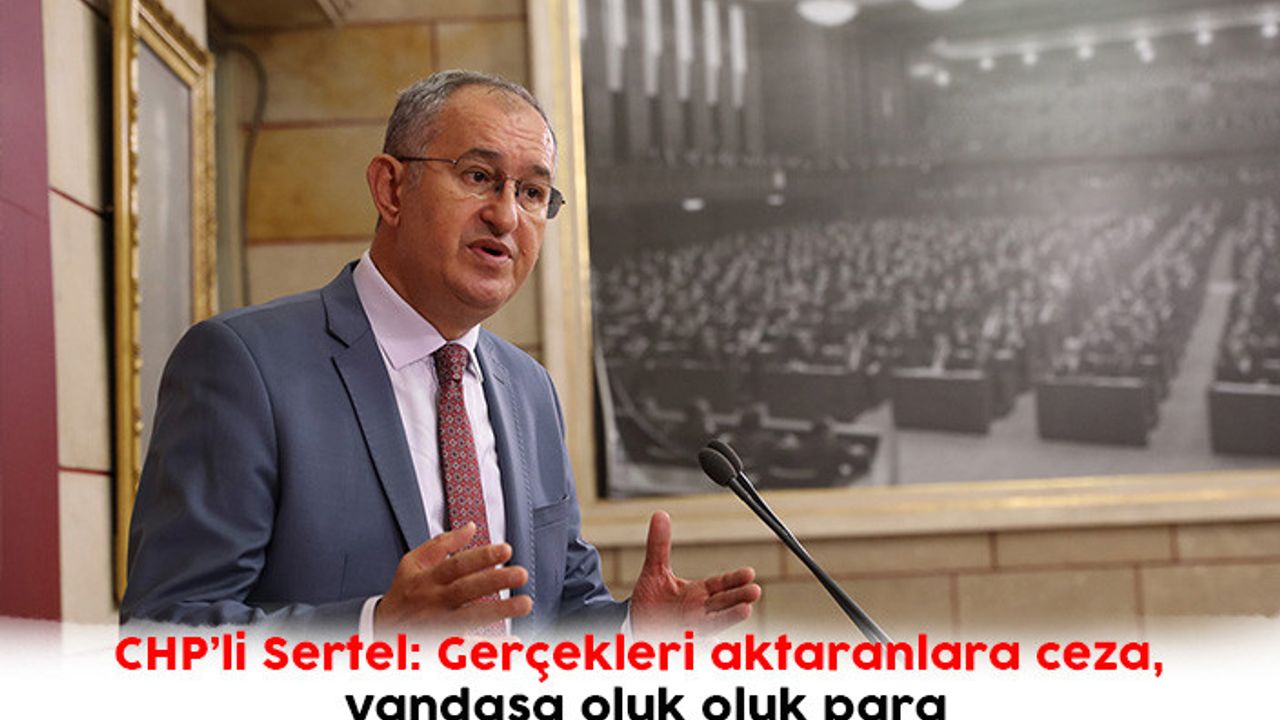 CHP’li Sertel: Gerçekleri aktaranlara ceza, yandaşa oluk oluk para