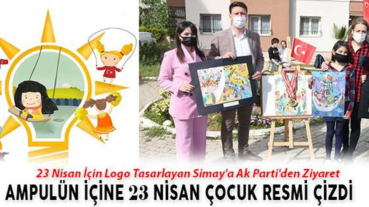 Ampulün İçine 23 Nisan Çocuk Resmi Çizdi 