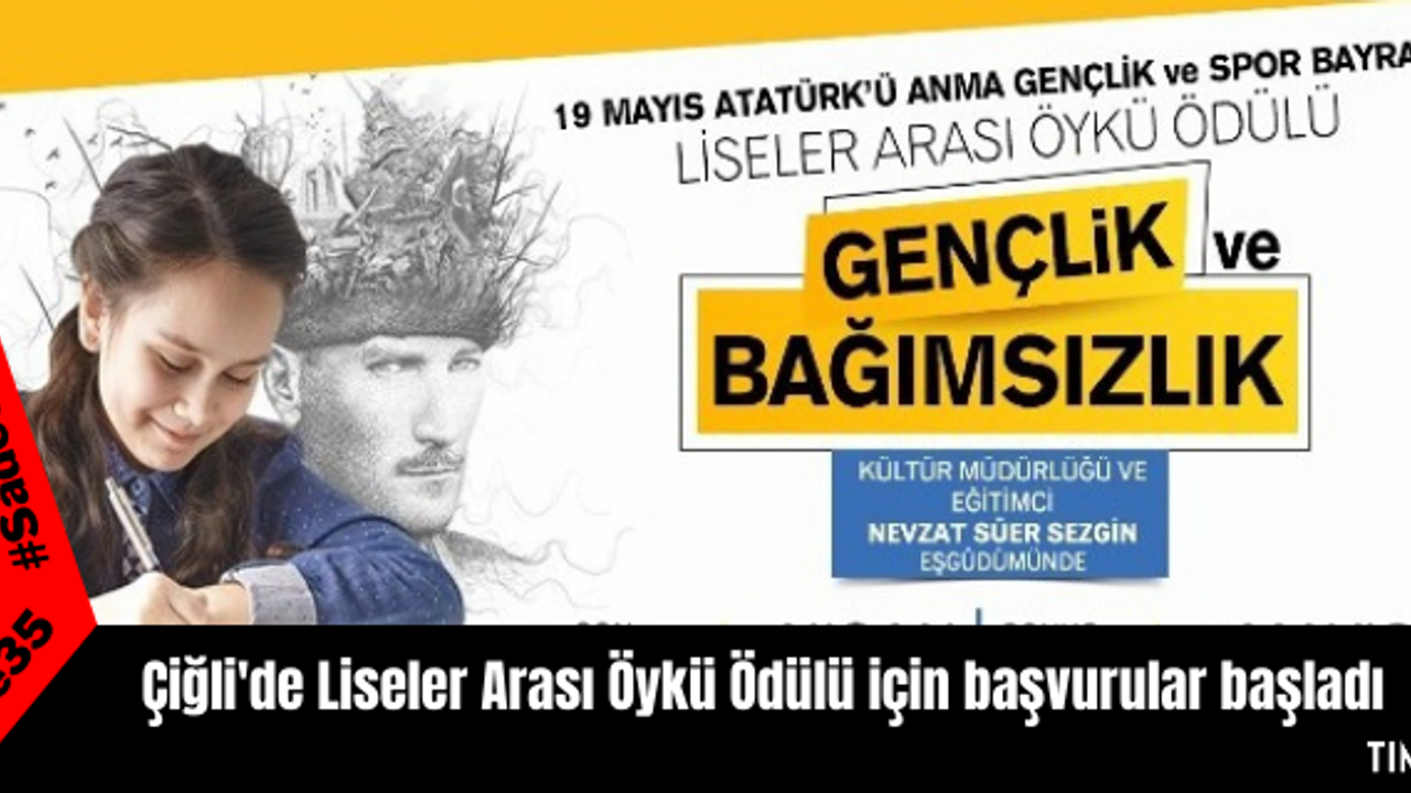 Çiğli'de Liseler Arası Öykü Ödülü için başvurular başladı