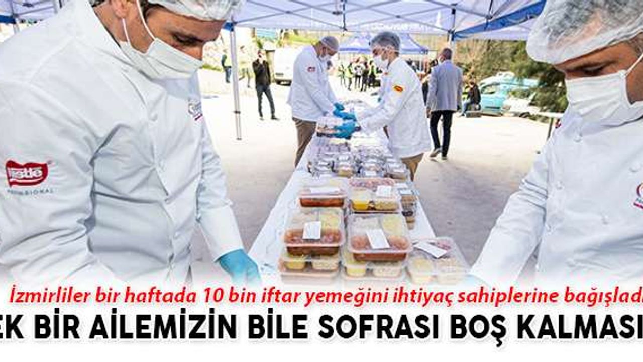 İzmirliler bir haftada 10 bin iftar yemeğini ihtiyaç sahiplerine bağışladı