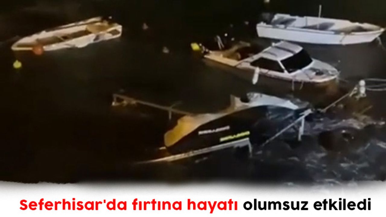 Seferhisar'da fırtına hayatı olumsuz etkiledi
