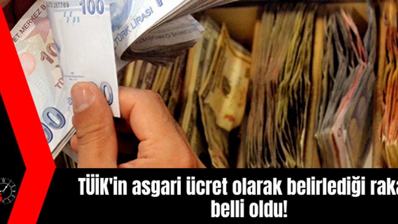 TÜİK'in asgari ücret olarak belirlediği rakam belli oldu!