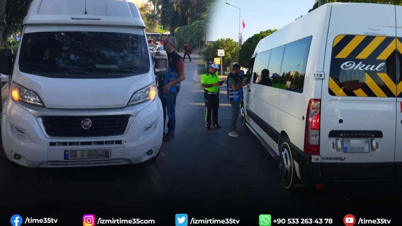 İzmir'de okul servisi denetimlerinde 124 sürücüye ceza
