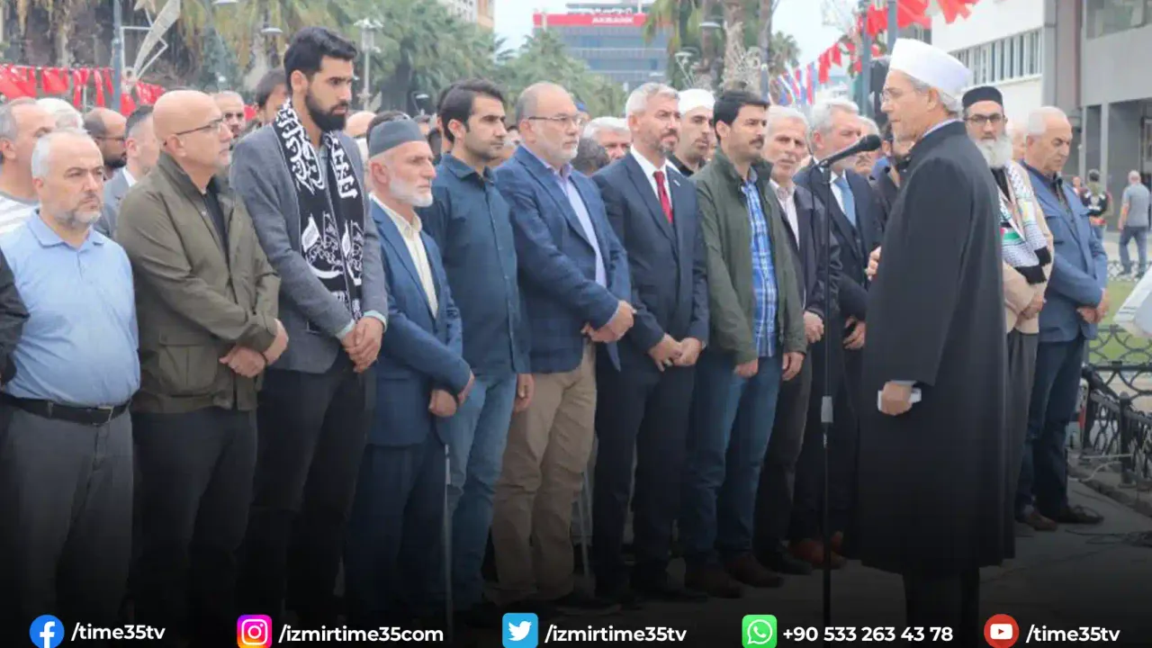 Filistin’de hayatını kaybedenler için İzmir’de gıyabi cenaze namazı kılındı