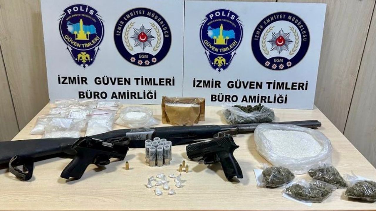 İzmir'de Güven Timleri'nden uyuşturucu baskını