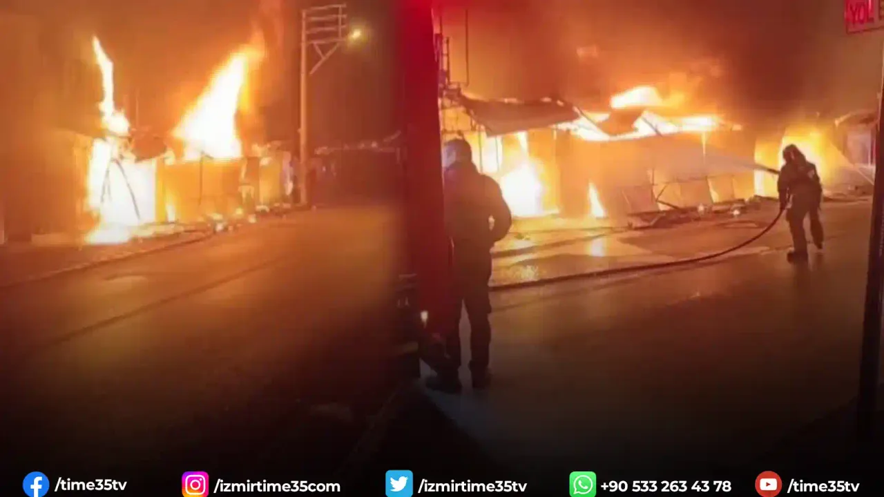 İzmir'de sabaha karşı korkutan yangın