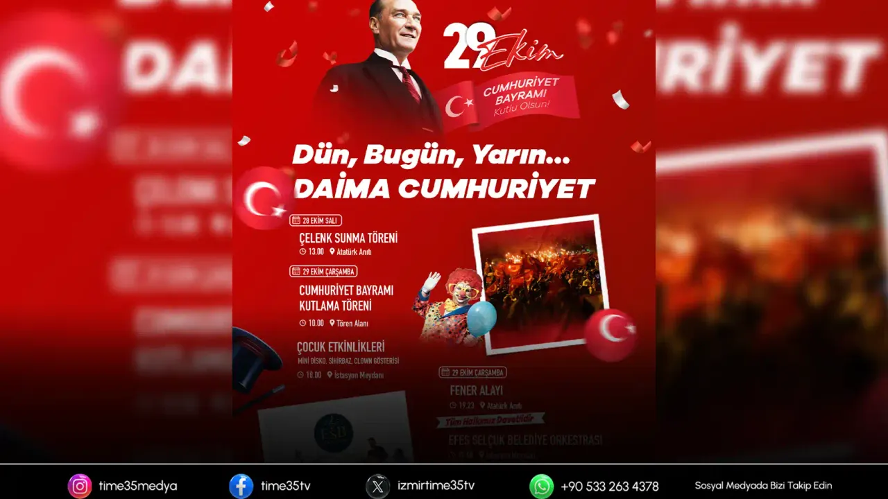 Cumhuriyet coşkusu Efes Selçuk’u sarıyor