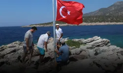 Bodrum Belediyesinden ada ve koylara türk bayrağı
