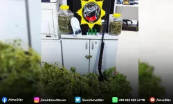 Evlerinde uyuşturucu yetiştirip satan baba-oğul, polisin takibinden kaçamadı