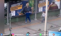 Sevgilisi ile kavga eden adam billboarda kafa attı