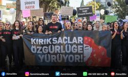 Kırık saçlar özgürlüğe Buca'da yürüdü