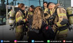 İzmir’in gökdelenler bölgesinde yangın tatbikatı