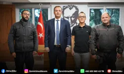 Moto kuryelerden Başkan Eşki’ye teşekkür ziyareti