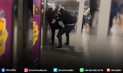 Metro istasyonu boks ringine döndü