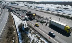 Kuzey Marmara Otoyolu’nda ani fren kazaya neden oldu!