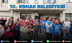 Konak Belediyesi çalışanları greve başladı