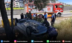 Takla atan araçta ki 2 şahıs yaralandı