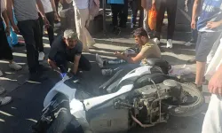 Yaya geçidinde motosikletler çarpıştı: 3 yaralı