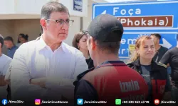 Başkan Tugay Foça'da yangın bölgesinde