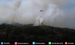 İzmir Seferihisar’da yangında mücadele sürüyor