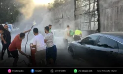 İzelman otoparkında yangın paniği