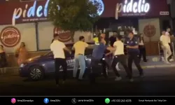 İzmir’de polise saldırı anı kamerada