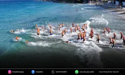 Kuşadası kulaçlar otizmli çocuklar için atıldı