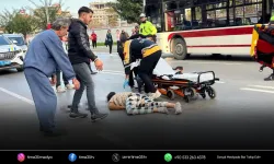 Belediye otobüsünün çarptığı kadın ağır yaralandı