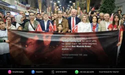 Menemen'de binler, Cumhuriyet sevgisiyle yürüdü