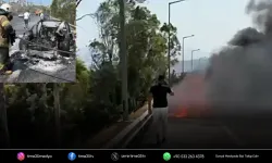 İzmir’de Porsche yandı İş insanı ölümden döndü!