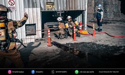 Çimento fabrikasında yangın senaryosu