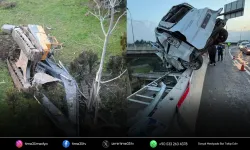 Konak’ta korkunç kaza: TIR viyadükten uçtu