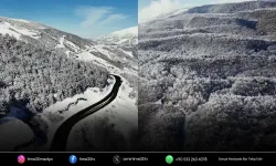 İzmir Ödemiş'te yüksek kesimler beyaza büründü