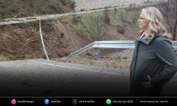 AK Partili Çankırı çöken yolda incelemelerde bulundu