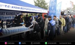 Aydın'da Berat Kandili dolayısıyla helva hayrı yapıldı