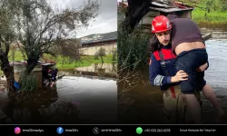 İtfaiye eri vatandaşı sırtında taşıdı