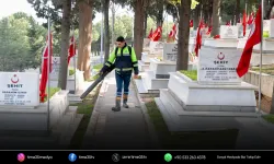 Konak’ta şehitliklerde bakım seferberliği