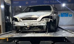 Yanan otomobilde insan kemikleri bulundu