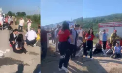 İşçi servisi ile otomobil çarpıştı: 15 yaralı