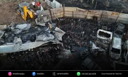 Yediemin otoparkında büyük yangın: 62 araç yandı