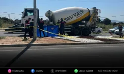 Beton mikserinin çarptığı yaya öldü