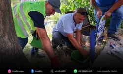 Buca’da parklara otomatik su kapları yerleştirildi