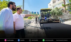 Başkan Uzun asfalt serim çalışmalarını yerinde inceledi