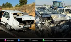 Otomobiller kafa kafaya çarpıştı: 1 ölü, 7 yaralı