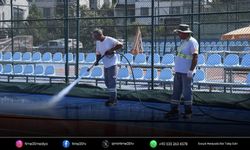 Kuşadası’nda spor tesislerinde kapsamlı temizlik çalışması