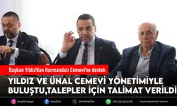 Başkan Yıldız'dan Harmandalı Cemevi'ne destek