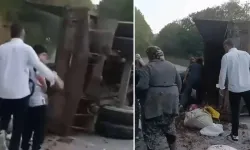 Traktör römorku devrildi: 11 yaralı