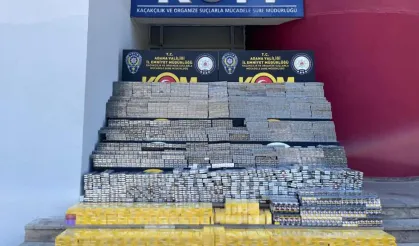 Adana’da 18 bin 700 paket kaçak sigara ele geçirildi