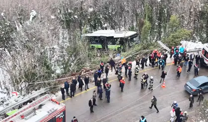 Belediye otobüsü şarampole devrildi: 12 yaralı