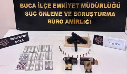 Buca’da cinayet hükümlüsü silahla yakalandı
